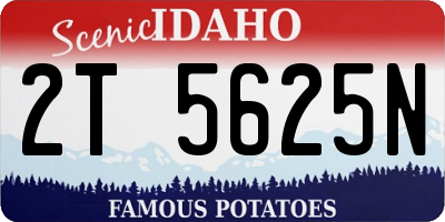ID license plate 2T5625N