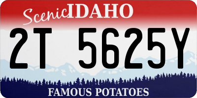 ID license plate 2T5625Y