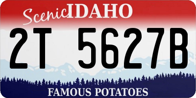 ID license plate 2T5627B