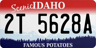 ID license plate 2T5628A