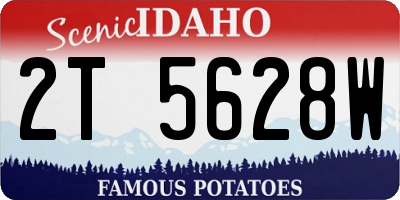 ID license plate 2T5628W