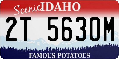 ID license plate 2T5630M