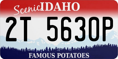 ID license plate 2T5630P