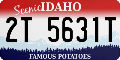 ID license plate 2T5631T