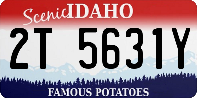 ID license plate 2T5631Y