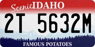 ID license plate 2T5632M