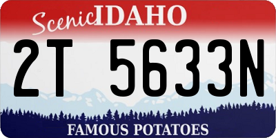 ID license plate 2T5633N