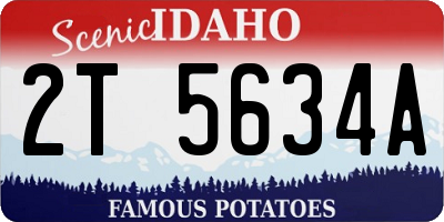 ID license plate 2T5634A