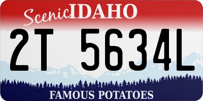 ID license plate 2T5634L