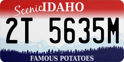 ID license plate 2T5635M