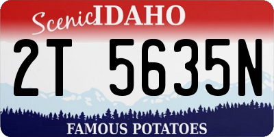 ID license plate 2T5635N