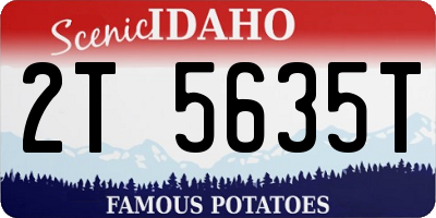 ID license plate 2T5635T
