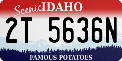 ID license plate 2T5636N