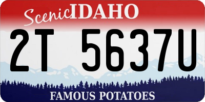 ID license plate 2T5637U