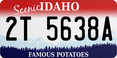 ID license plate 2T5638A