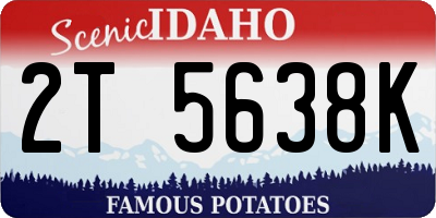 ID license plate 2T5638K