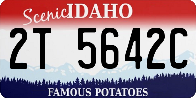 ID license plate 2T5642C