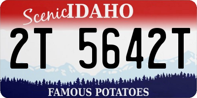 ID license plate 2T5642T