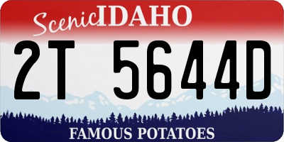 ID license plate 2T5644D
