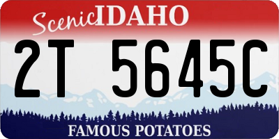 ID license plate 2T5645C