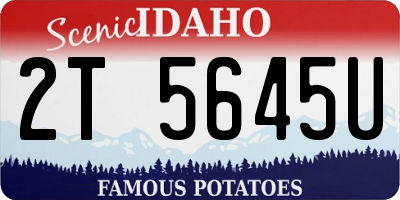 ID license plate 2T5645U