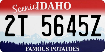 ID license plate 2T5645Z