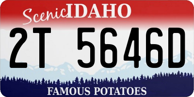 ID license plate 2T5646D