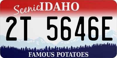 ID license plate 2T5646E