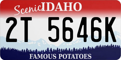 ID license plate 2T5646K