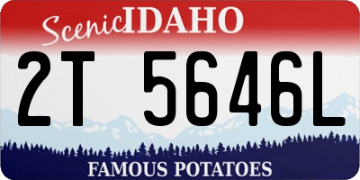 ID license plate 2T5646L