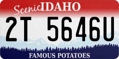 ID license plate 2T5646U