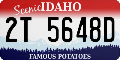 ID license plate 2T5648D