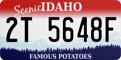 ID license plate 2T5648F