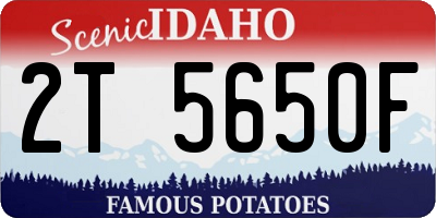 ID license plate 2T5650F