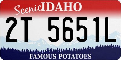 ID license plate 2T5651L