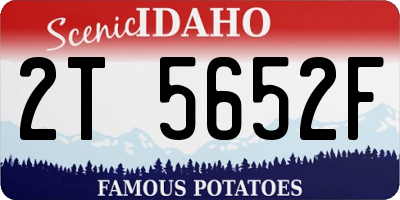 ID license plate 2T5652F