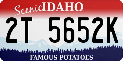 ID license plate 2T5652K