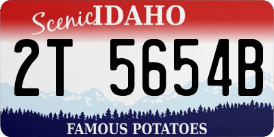 ID license plate 2T5654B