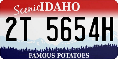 ID license plate 2T5654H