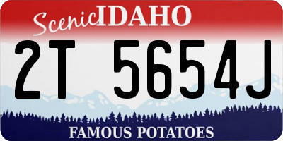 ID license plate 2T5654J