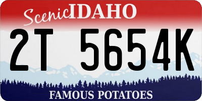 ID license plate 2T5654K