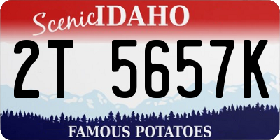 ID license plate 2T5657K