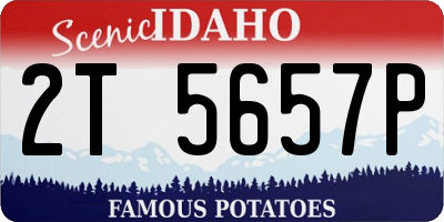 ID license plate 2T5657P