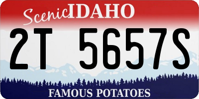 ID license plate 2T5657S