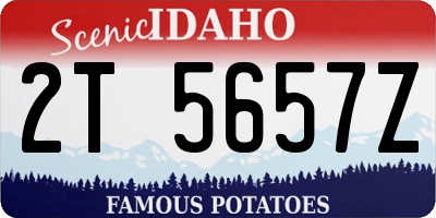 ID license plate 2T5657Z