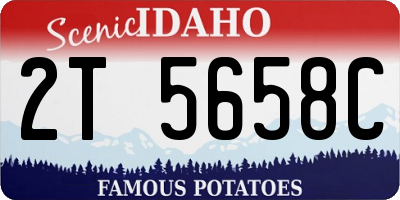 ID license plate 2T5658C