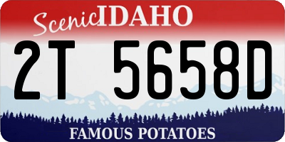 ID license plate 2T5658D