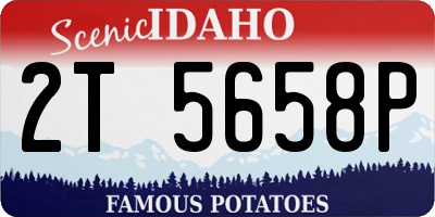 ID license plate 2T5658P