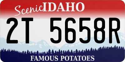 ID license plate 2T5658R