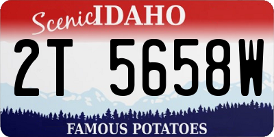 ID license plate 2T5658W